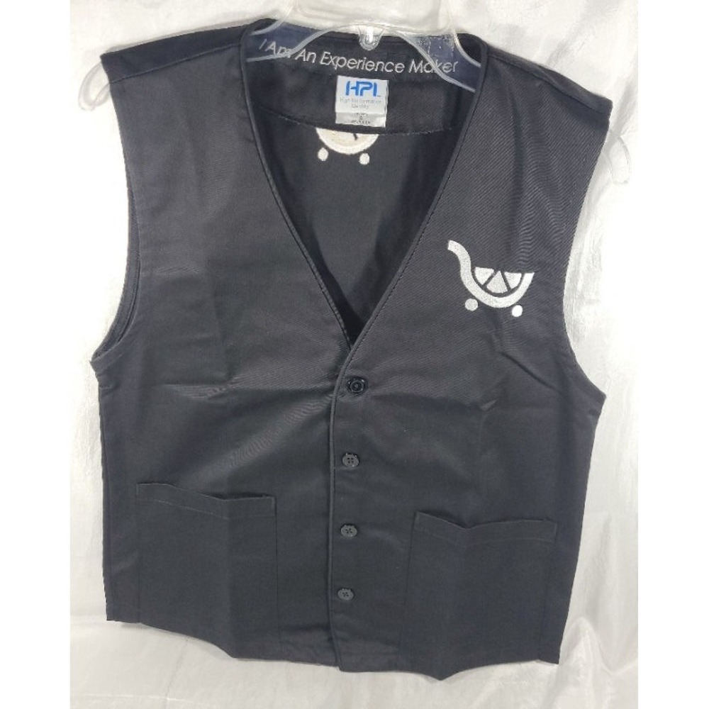 HPI Unisex Kroger Grocery Store Employee Vest w/ Embroidered Logos - Black - S